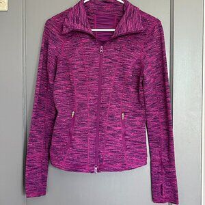 Zella Nordstrom Fuchsia Purple Athletic Long-Sleeve Zip-Up Jacket Women's Small